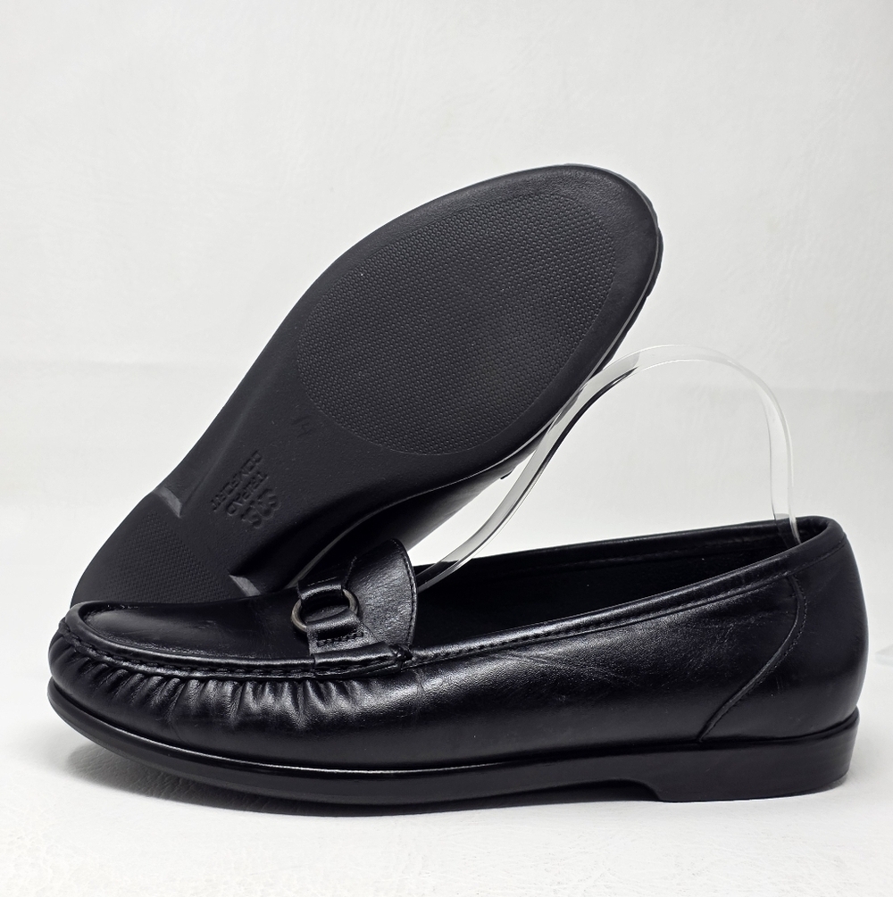 SAS Tripad Shoes Womens Size 11 N Black Leather Slip On Casual Loafers Made USA